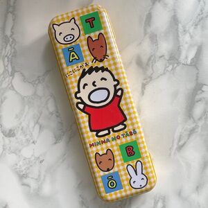 Vintage SANRIO Minna no Tabo - 1990 metal pencil case - Japan